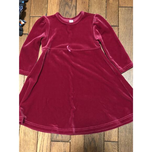 Lands End Red Velour Dress size 2t - Picture 1 of 3